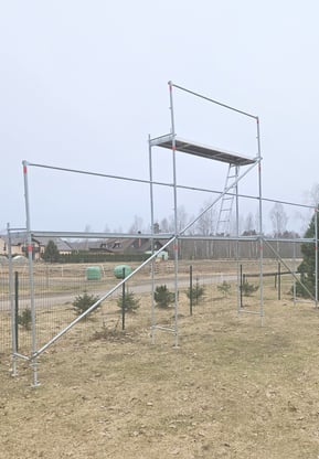 tērauda sastatnes stalazas 9x4.7m
