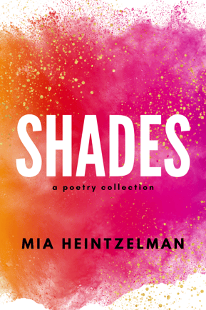 Shades - a pink and yellow colored paint splatter with the word shades