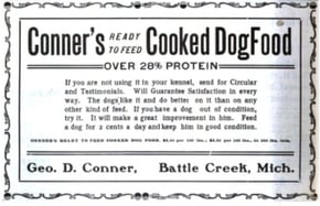 1910 ad conner's cooked dogfood