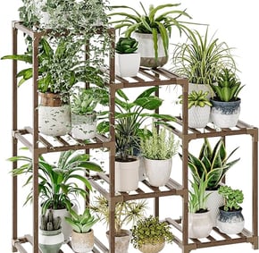 Plant Stand rack indoor Outdoor Wood shelf for Garden Plant Holder Decor for Living room patio 