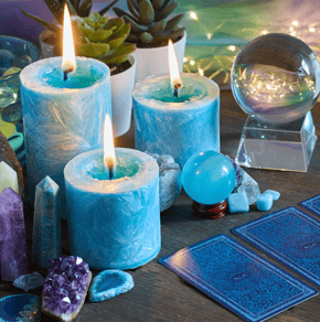 Larinas Labyrinth Psychic Tarot, Crystals, Candles