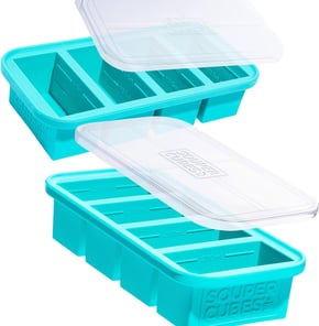 1 Cup Silicone Freezer Molds With Lids - Easy Meal Prep Container and Kitchen Storage Solution