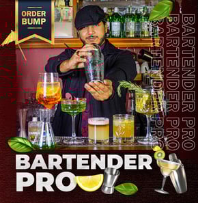 a bartender is making a drink at a bar