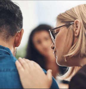 Mental Health (someone comforting another person)