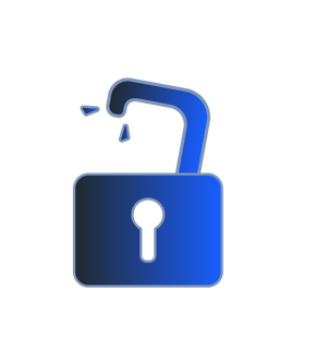 Unlocked lock sign