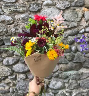 bouquet fleurs fraîches biologiques de saison slowflower floriculture ardeche