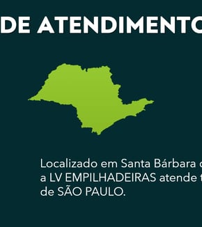 Area de atendimento da LV empilhadeiras elétrica
