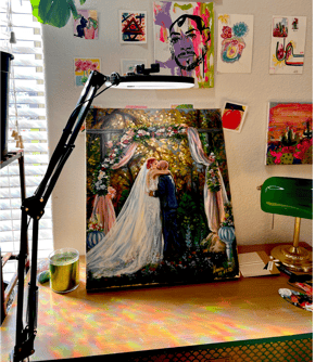 LIve wedding painting, Live painter near me, Artists studio