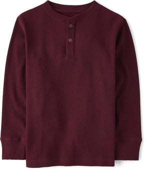 Henley Thermal Long Sleeve Boys' Thermal Shirt