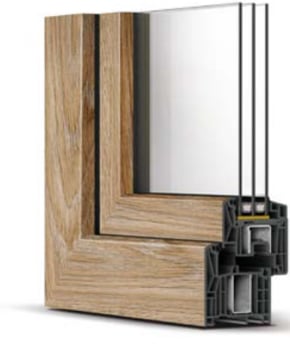 a window with a mirror and a mirror