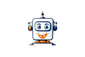 a robot with a smile on his face