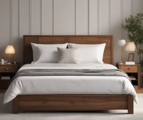 Wood King Size Bed paid link.