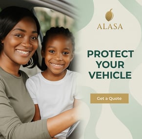 a woman and child in a car with a child in the back ground