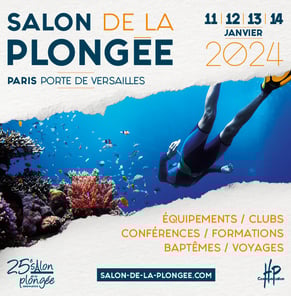 affiche salon international le de la plongée paris 2024
