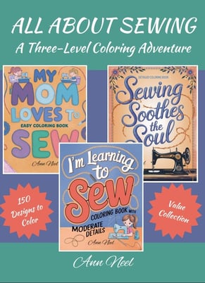All About Sewing - A Three Level Coloring Adventure