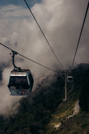 Cable car ride to Genting Highlands