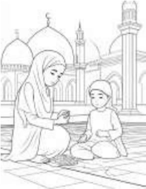 coloriage mosquée musulman