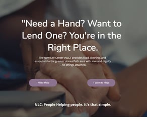 Screenshot of home page for nlchoneapath.org website