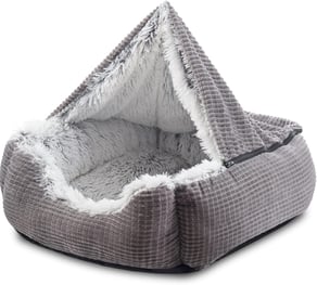 cave-style calming dog bed for burrowing behavior