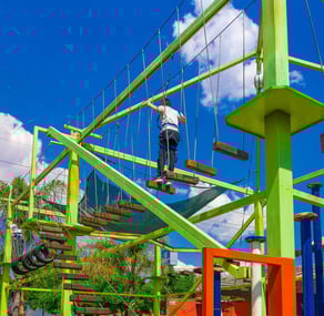 Como es cruzar el CHALLENGE del parque Tobogán Gigante