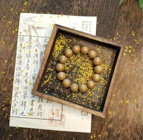 Lavender Veil No.1 incense beads handmade by Zendo with botanicals for sleep aromatherapy.