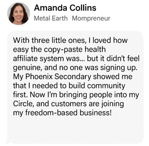 Mompreneur with three little ones trades copy-paste strategy for Phoenix-aligned community building—now thriving through free