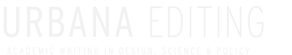 Urbana Editing logo – Academic editing and proofreading in design, science and policy