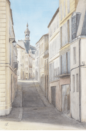 "Niort", Aquarelle sur papier, 20х30 France, Niort 2025