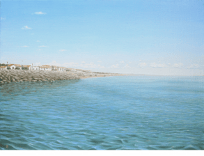 "Camargue ensoleillée et calme" Huile sur toile, 73x54 France, Camargue 2024