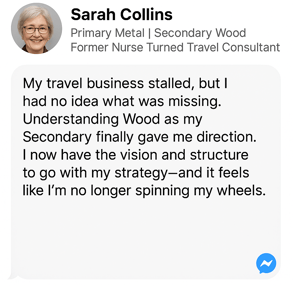 Retired nurse turns travel consultant after discovering her Secondary Wood archetype—channeling vision into aligned strategy