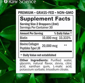Liquid Collagen & Biotin Supplement LABEL
