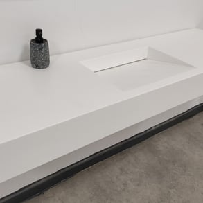 MATRIX S ΝΙΠΤΗΡΑΣ ΜΠΑΝΙΟΥ 170X50X10CM SOLID SURFACES