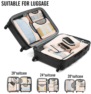 a suitcase a beige veken packing cube from amazon