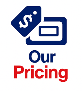 a sign that says our price is for a price tag