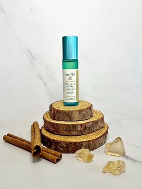 an essential oil synergy blend roller bottle 