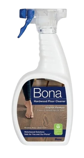 a bona hardwood floor cleaner with a bottle of bona