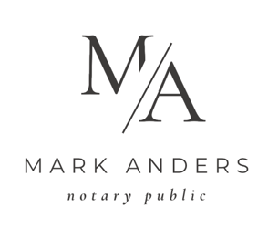 Mark Anders Notary Public Bennington Vermont logo