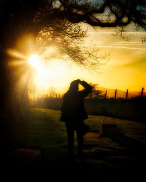 Contemplando la puesta de sol