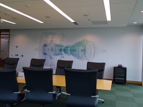 Completed Custom Wall Wrap for Rolls Royce of the Jet Engines they make