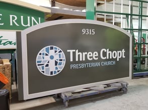 Monument Sign for a church installed by Jackson Crane