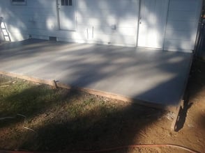 backyard brushed concrete patio concrete contractors huntsville al