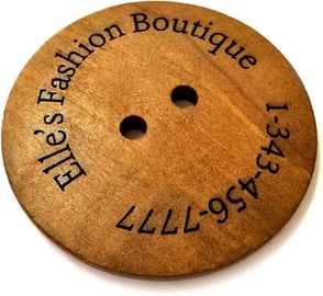 engraved wooden button