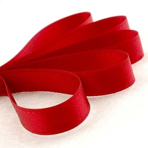 satin taffeta ribbon red 10mm