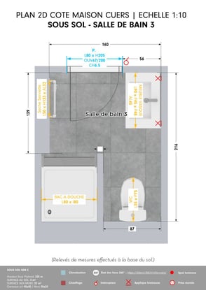 Plans techniques 2D villa Cuers: Rénovation design par i3deco, Toulon.