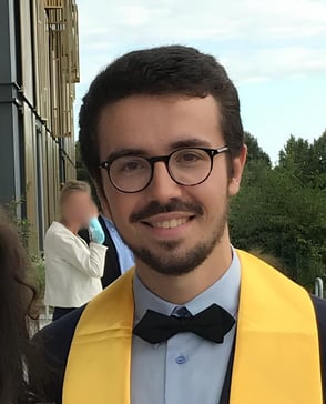 William, founder of Notionbase, attending his graduation