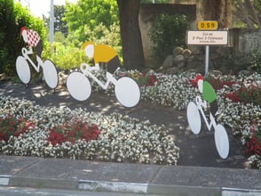 Le tour de France passe régulièrement près du mas de l'Enclos du Soleil le Vent  à Saint-Paul-Trois-Châteaux