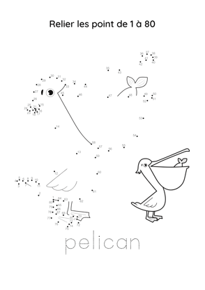 point à relier pélican