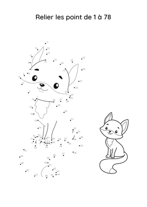 point à relier renard