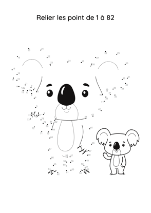 points à relier koala