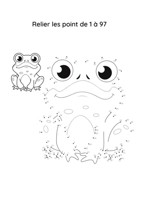 points à relier grenouille